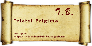 Triebel Brigitta névjegykártya